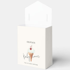 Moderne Minimal Cherry Scoop Ice Cream Baby Dusche Geschenkschachtel