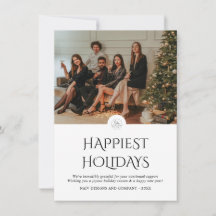 Moderne Minimal Company Logo Foto Weihnachten