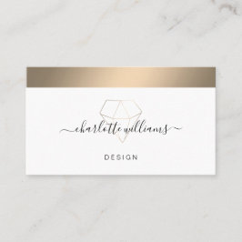 Moderne Minimal Diamant Salon Visitenkarte Busse