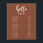 Moderne Minimal Earth Tones Nails Salon Preisliste Flyer<br><div class="desc">Moderner Minimal Earth Tones Nails Salon Price List Flyer</div>