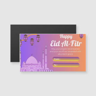 Moderne Minimal Eid Mubarak Grußkarte | Einfach  Magnetkarte