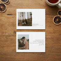 Moderne Minimal einfache 2-Foto Hochzeit