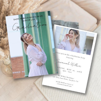 Moderne Minimal einfache Skriptabschlusspartei Einladung