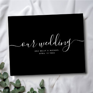 Moderne Minimal Elegante Elegante Einfache Hochzei Gästebuch