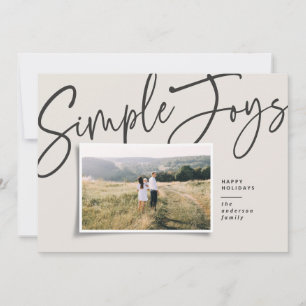 Moderne, minimal elegante Schrift Urlaubsfoto Feiertagskarte