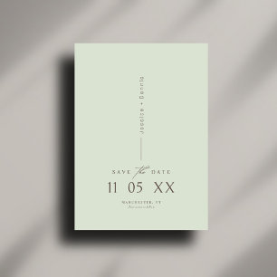 Moderne Minimal elegante Script-Szene Save the Dat Einladung