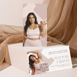 Moderne Minimal Fitness Gesundheit Wellness Foto Q Visitenkarte