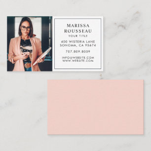 Moderne Minimal Foto Beruflich Business Card Visitenkarte