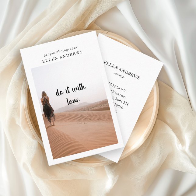 Moderne Minimal-Foto-Visitenkarte Visitenkarte (Von Creator hochgeladen)