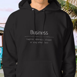 Moderne Minimal Geschäftsname & andere Information Hoodie