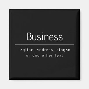 Moderne Minimal Geschäftsname & andere Information Magnet