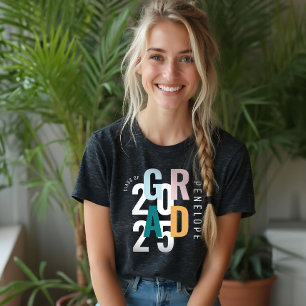 Moderne Minimal Grad Typografie Klasse 2022 Grad Tri-Blend Shirt