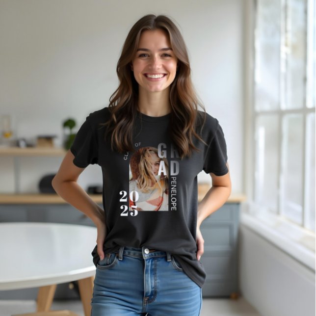 Moderne Minimal Grad Typografie Klasse des Fotos 2 Tri-Blend Shirt (Modern Minimal Grad Typography Class of 2022 Photo Tri-Blend Shirt
)