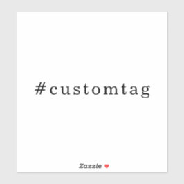 Moderne Minimal Hashtag Gestaltung Aufkleber