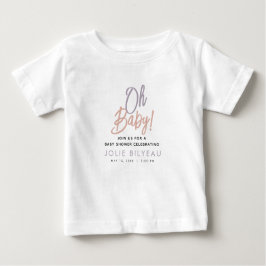Moderne Minimal Heart Boho Babydusche Baby T-shirt