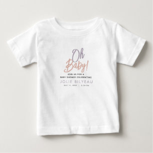 Moderne Minimal Heart Boho Babydusche Baby T-shirt