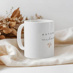 Moderne Minimal Herbst Herbst Vibes Calligraphie Kaffeetasse