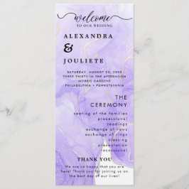 Moderne Minimal-Hochzeitsprogramme Programm