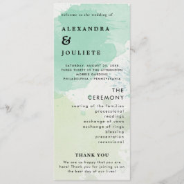 Moderne Minimal-Hochzeitsprogramme Programm