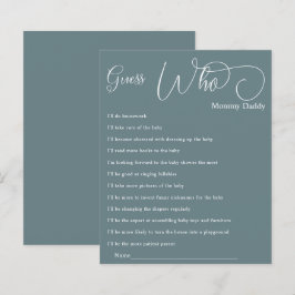 Moderne Minimal-Kalligrafie Baby-Dusche raten, wer