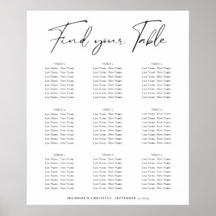 Moderne Minimal-Kalligrafie für Hochzeitssattel Poster