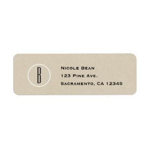Moderne Minimal Kraft Rustikale Eleganz Monogramm 