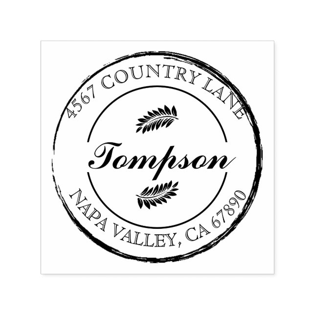 Moderne Minimal kreieren Sie Ihre eigenen runden b Permastempel (Design)