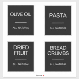 Moderne Minimal Küchenpantry-Speicherplatten Aufkleber