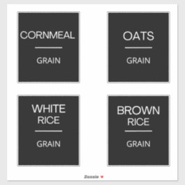 Moderne Minimal Küchenpantry-Speicherplatten Aufkleber