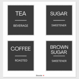 Moderne Minimal Küchenpantry-Speicherplatten Aufkleber