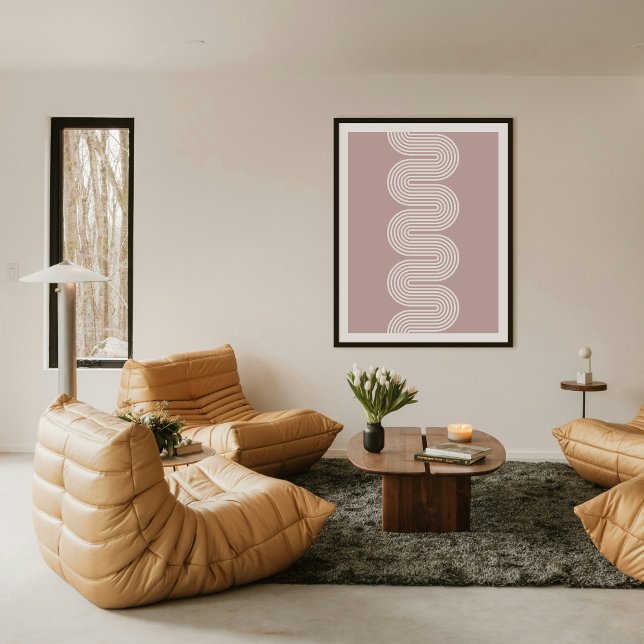 Moderne Minimal-Kunstprint mit rosa lombardischen  Poster (Von Creator hochgeladen)