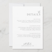 Moderne Minimal Light und Airy Details Card Hochze