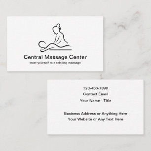 Moderne Minimal Massage Business Cards Visitenkarte