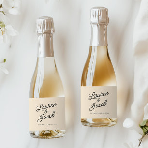 Moderne Minimal Minimalistisch Champagner Wedding