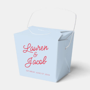 Moderne Minimal Minimalistische Blaue und Rote Hoc Geschenkschachtel