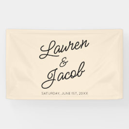 Moderne Minimal Minimalistische Champagnerhochzeit Banner