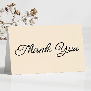 Moderne Minimal Minimalistische Champagnerhochzeit Dankeskarte