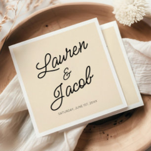 Moderne Minimal Minimalistische Leichte Champagner Serviette