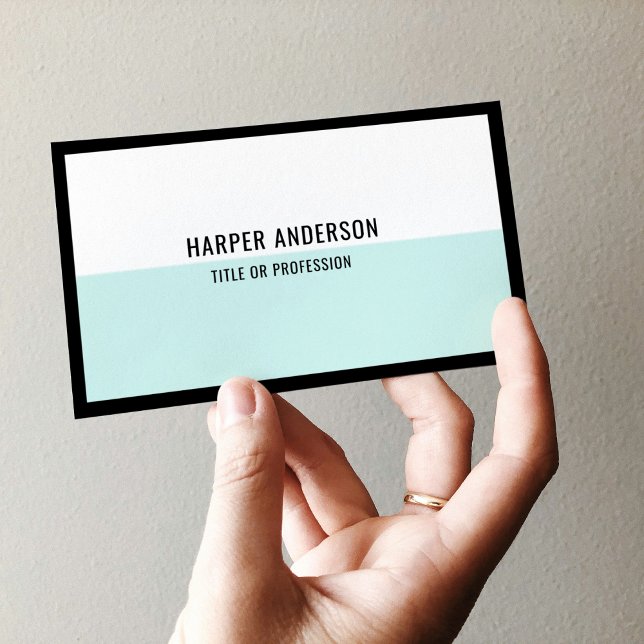 Moderne Minimal Mint Business Cards Visitenkarte (Von Creator hochgeladen)