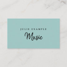Moderne Minimal Mint Elegante Musiker Künstlername