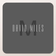 Moderne Minimal-Monogramm-Design Vorlag Dark Grey