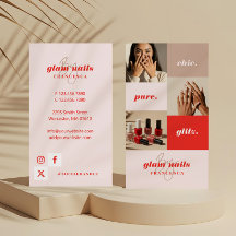 Moderne Minimal Nail Salon Business Foto Collage