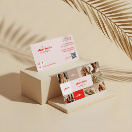 Moderne Minimal Nail Salon Business Foto Collage Visitenkarte