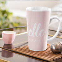 Moderne Minimal Pastellrosa Hallo Und Dein Name