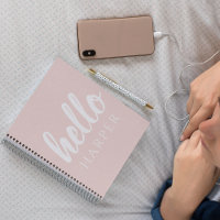 Moderne Minimal Pastellrosa Hallo Und Dein Name