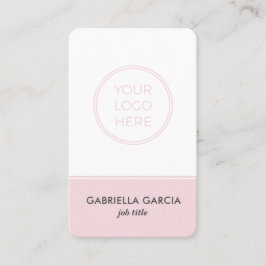 Moderne Minimal-Pink-Logo-Scannable-Visitenkarte Visitenkarte