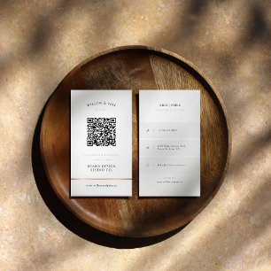 Moderne Minimal Professionelle QR Visitenkarte