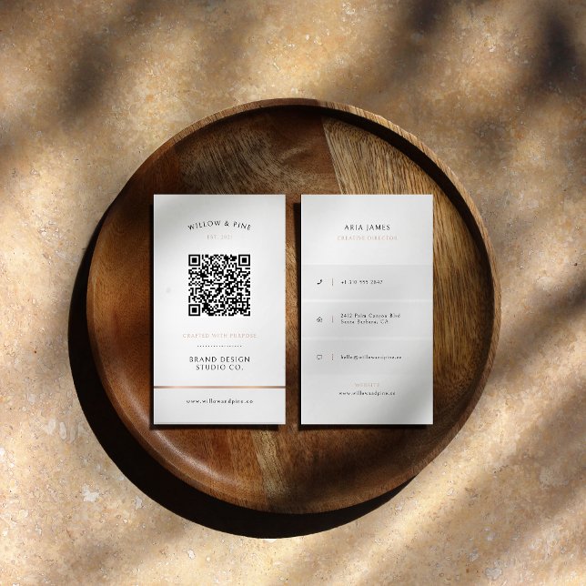 Moderne Minimal Professionelle QR Visitenkarte (Von Creator hochgeladen)