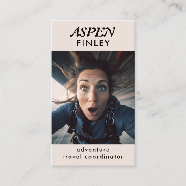 Moderne Minimal - QR-Code-Visitenkarte für Foto-Lo Visitenkarte (Vorderseite)