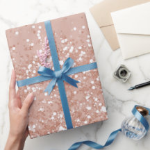 Moderne Minimal-Roségold-Fein-Glitter-Muster